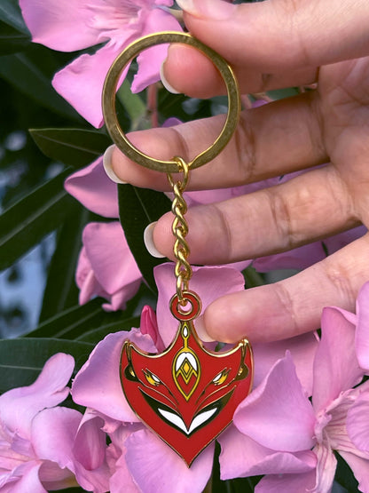 Childe's Mask Enamel Keychain